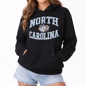 UNC ($100) North Carolina Tar Heels Hoodie Black Pullover NCAA Logo Sweatshirt